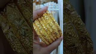 One gram forming bangles collections gold finishing look 💯 new design jewellery shortsonegram [upl. by Analed]