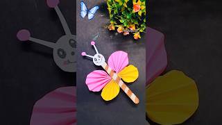 Easy kids butterfly craft🦋🧡😨shorts viralvideo trending funny story diy reels craft kidsfun [upl. by Acinna]