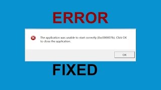 How to Fix Error 0xc00007b in Windows 108187 100 Solved 2018 [upl. by Shiff961]