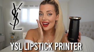 Testing The VIRAL Lipstick Printer  YSL Rouge Sur Mesure [upl. by Burney482]