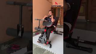 Exercise Bench workout with Gym Bench LF350 and Squat Rack LF104  Leeway Fitness [upl. by Ellertnom]