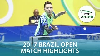 2017 Brazil Open Highlights Bernadette Szocs vs Audrey Zarif Final [upl. by Anail276]