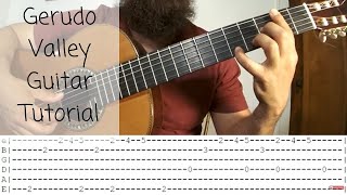 Gerudo Valley Guitar Tutorial With TABS  ZELDA Guitar Tutorial  Valle Gerudo Guitarra  VGM [upl. by Feinberg284]