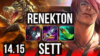 RENEKTON vs SETT TOP  6k comeback 68k DMG 20316 Legendary  VN Master  1415 [upl. by Joyan341]