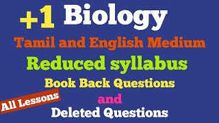 11th Biology TM and EM Bio Botany Reduced Syllabus Book Back questions [upl. by Ahsilra]