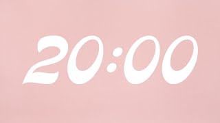 20 MINUTE PINK TIMER  Pomodoro Timer  No Music [upl. by Yarezed728]