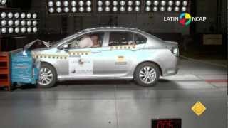 Honda City doble airbag  Crash Test  LatinNCAP 2012 [upl. by Dianemarie358]