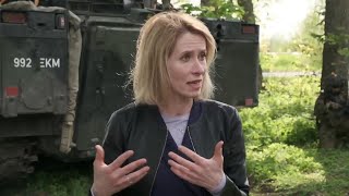 Prime Minister Kaja Kallas visits Estonias Spring Storm military training exercises [upl. by Gawlas]