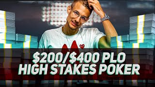 200400 PLO omaha4rollz  borntotilt  luckexpress High Stakes Poker [upl. by Elkcim]