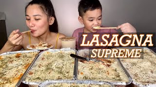 LASAGNA SUPREME MUKBANG [upl. by Aleicarg360]