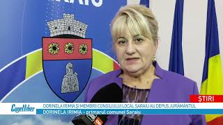 Dorinela Irimia și membrii Consiliului local Saraiu au depus jurământul [upl. by Orlene]