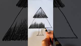 Christmas Tree Drawing shorts drawing art [upl. by Nahij]