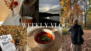 Weekly vlog  waking up at 7am autumnal walks going to the masjid abaya shopping soup cozy [upl. by Camroc222]