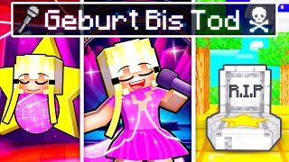 GEBURT bis TOD als SUPERSTAR 🌸 Minecraft [upl. by Hilly]