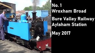 No 1 Wroxham Broad in Steam on the Bure Valley Railway 264 Narrow Gauge Tank Locomotive Video [upl. by Lowenstein360]