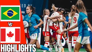 Canada vs Brazil  Highlights amp Penalty Shootout  SheBelieves Cup Semi Final  060424 [upl. by Sera594]