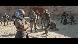 The Mandalorians train at desert hideout  The Mandalorian Season Three 2023 [upl. by Adnolat126]