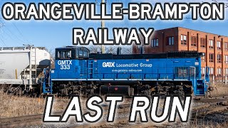 OrangeviilleBrampton Railway  Last Run [upl. by Londoner]