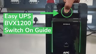 How to Switch on the APC Easy UPS BVX1200LIIN  Schneider Electric Support [upl. by Inva]