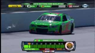 Danica Patrick qualifies in pole position for the 2013 Daytona 500 [upl. by Paver559]