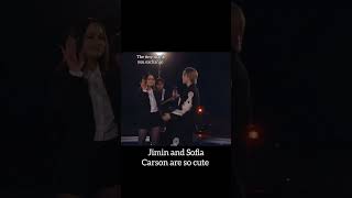 Jimin with Sofia Carson jimin sofiacarson parkjimin jiminfocus bts muse fypシ゚viral btsarmy [upl. by Virgilio]