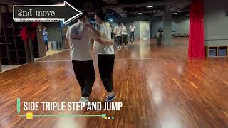 side triple step and jump in Lindy HopSwing Dance [upl. by Sirama664]