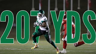 CFL SASKATCHEWAN ROUGHRIDERS RUN GAME VS CALGARY WEEK 16 [upl. by Hplodur]