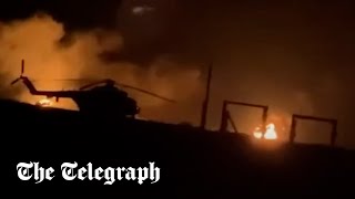 Ukraine strikes Russianoccupied airfields near Luhansk and Berdiansk [upl. by Ong412]