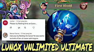 18 KILLS  LUNOX GAMEPLAY WITH FLEETING TIME  LUNOX TUTORIAL  LUNOX BEST BUILD 2022 [upl. by Alliuqa489]