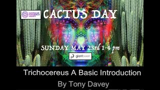 Trichocereus  A basic introduction by Tony Davey  APS Sydney  CACTUS DAY 2021 [upl. by Atimad]