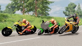 Motorbike Crashes 27  BeamNG DRIVE  SmashChan [upl. by Imak728]