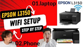 EPSON L3150 WiFi Setup Step bu Step  How to connect WiFi With Mobile  WiFi Direct Connection [upl. by Paco221]