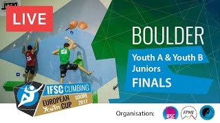 IFSC Bouldering  Finals  European Youth Cup  Soure POR 2017 [upl. by Timmons]