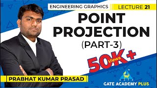 Engineering Graphics  Projection  Point Projection  Part 3 Lecture 21 [upl. by Asseralc728]