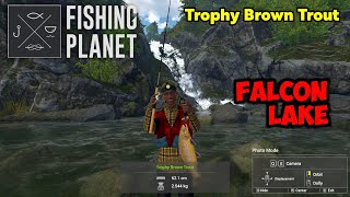 Trophy Brown Trout Falcon Lake  Fishing Planet [upl. by Yokoyama]