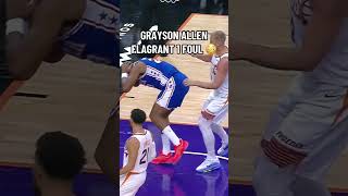 Is This A Flagrant on Grayson Allen Or Not  nba basketball [upl. by Orsola]