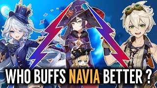 Furina vs Bennett vs Mona Comparison Who buffs Navia Better  Genshin Impact [upl. by Ahsiadal]