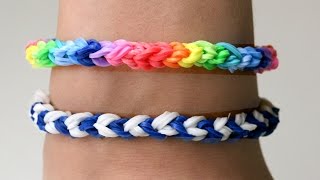 Rainbow Loom Nederlands  Double Capped Single  Loom Bands  tutorial how to dutch loom bands [upl. by Noiroc]