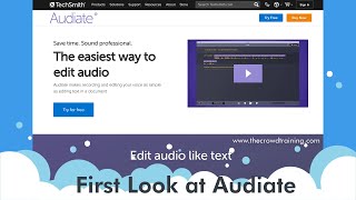 A First Look and Quick Review of Audiate AudioScript Editor from TechSmith [upl. by Regazzi]