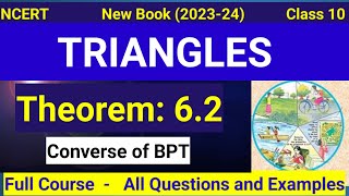 NCERT Maths Class 10 Chapter 6 Triangles Theorem 62 Converse of BPT [upl. by Gwendolin]