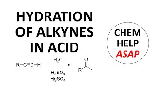 hydration of alkynes in acid [upl. by Armanda]