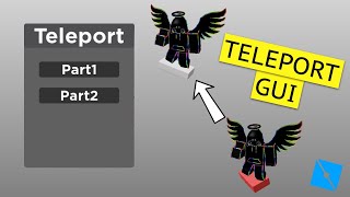 How to make a teleport gui  Roblox Studio [upl. by Elocan889]