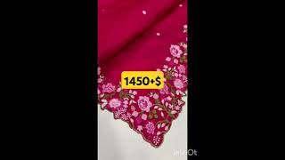 tussar silk embroidery work saree for order whats app to 7207763293 [upl. by Hgielak]