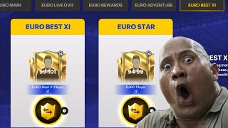 EURO BEST XI is Here What a Lucky Day 🤩  Opened Every Pack fcmobile [upl. by Eluj]