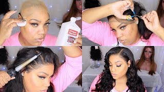 VERY DETAILED Lace Frontal Wig Install  Stocking Cap Method  Cutting The Lace  Charlion Patrice [upl. by Frazer]