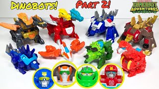 Transformers Rescue Bots Dinobots Part 2 Chase Blades Boulder and Heatwave Dinosaur Toys [upl. by Levinson]