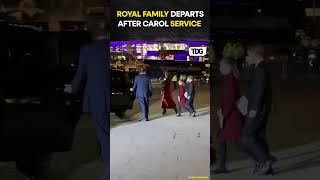 watch  Royal Family Departs Westminster Abbey After Carol Service viral shorts [upl. by Lahcym]