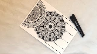 How to Draw Mandala Art  Easy Mandala drawing  How to draw Mandala for Beginners  Easy mandala [upl. by Aldon]