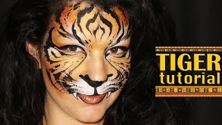 Tiger — Makeup amp Face Painting Tutorial [upl. by Eylatan]