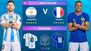 DLS 24  Argentina Vs France  International Cup  Dream League Soccer 2024 Gameplay [upl. by Ian]